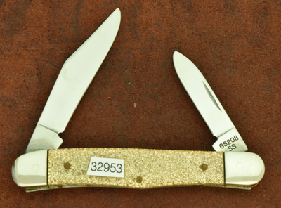 CASE XX USA 1889-1989 CENTENNIAL GOLD STONE HALF WHITTLER KNIFE