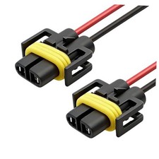 2PCS H11 H8 H9 880 881 Female Adapter Wiring Harness Sockets, Headlight Wiring