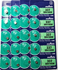 337 MURATA 20PK 1.5V SILVER OXIDE GOOD EXPIRE 10/28 SR416SW FREE SHIP AND TRAK