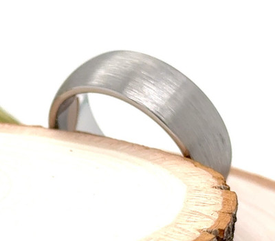 8mm Unisex Tungsten Carbide Band Brushed Matte Finish Wide Comfort Fit Ring