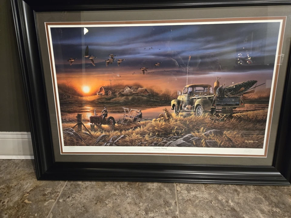Terry Redlin-"Paciently Waiting" 24x36 NUEVO. Nunca expuesto y recién enmarcado Foto 4 de 4
