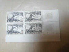 Timbre  FRANCE Le grand pont de Bordeaux 1967  Neuf ** YT1524 BLOC de 4 coin