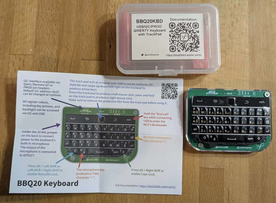 BBQ20KBD BB Q20 von Solderparty USB-C Tastatur und Trackpoint - Bild 3 von 3