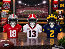   College Football NCAA Inspired Customized Mini Football Helmet Display Stand  
