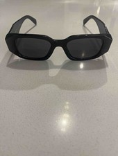 Prada Rectangle Sunglasses Black Frame  Lens with Case and Box