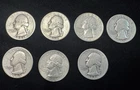 (7)  90% Silver Washington Quarters (7 Coin Lot) Mixed Dates