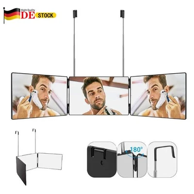 MARKENLOS 360 Grad Spiegel Klappspiegel 3 Wege Hängender Verstellbarer Kosmetikspiegel DE