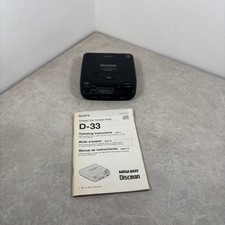 Sony Discman D-33 Portable CD Player Mega Bass Working Walkman