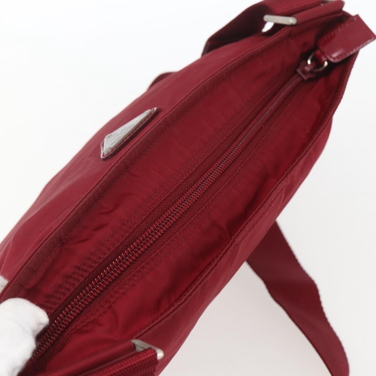 Prada Zip Top Messenger Bag Tessuto Red Nylon Shoulder Bag Bag Authentic thumbnail 16