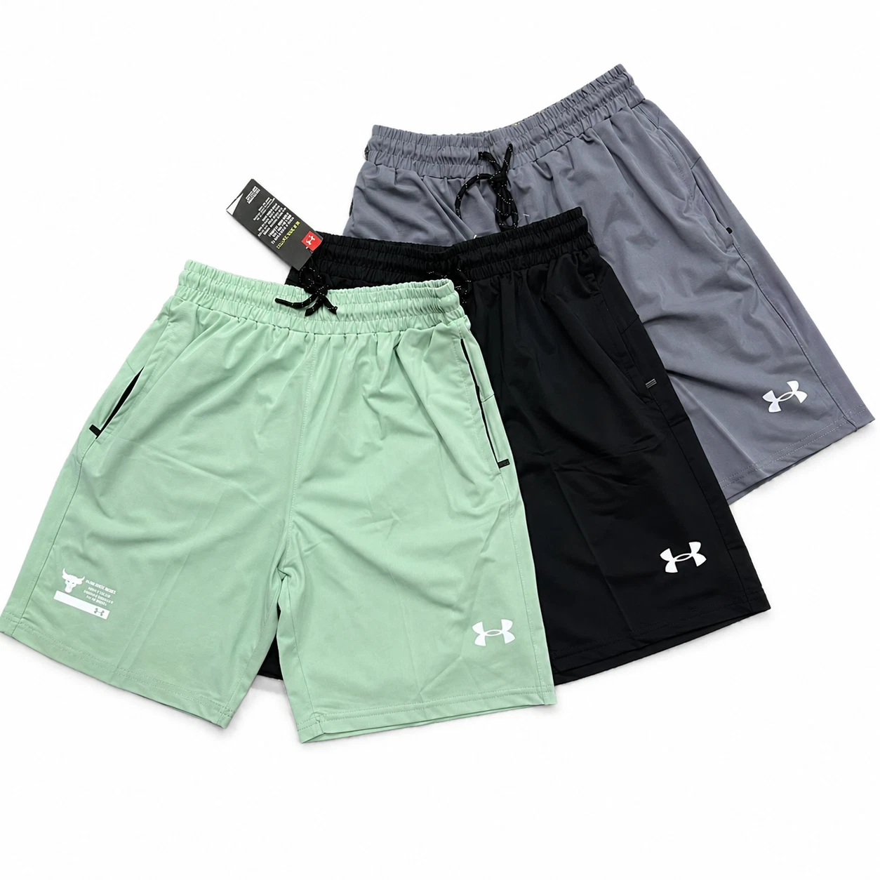 Under Armour Mens Shorts Project Rock Training Green Black Grey Gym Running 315
Opens in a new windo