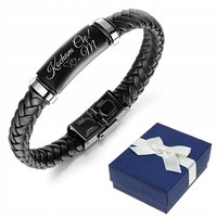 Lederarmband Mit Gravur Personalisiert Geschenk FüR Mann Freund Weihnachten