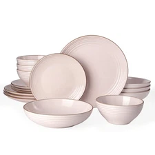 Jupiter Dinnerware Set with Pasta Bowl, Plates and Double Bowls Dish Sets for...