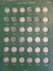 Mercury Head Dime Collection 1916-1945, Partial Set of 36 Coins