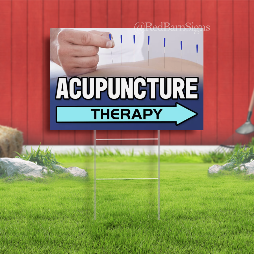 Acupuncture One-Sided Yard Sign with Metal Stakes | eBay