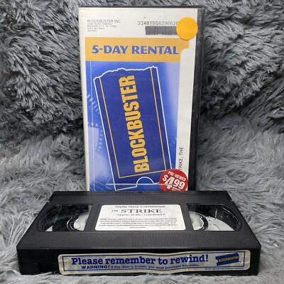 Blockbuster Strike Martial Arts VHS Tape Action Rental Clamshell Store Display