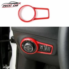 Red ABS Inner Headlight Lamp Button Switch Cover Trim Bezel For Jeep Compass 17+