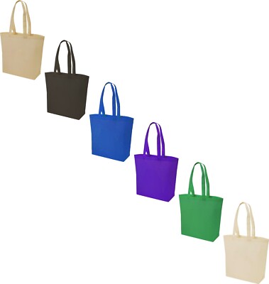 3x Reusable Eco Friendly Non-Woven Grocery Bag Shopping Gift Tote Multipurpose
