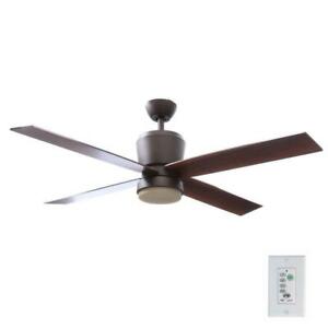 Hampton Bay Ceiling Fan Light Kit Remote Control 52 In Indoor Oil Rubbed Bronze