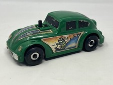 Vintage 1980 Ideal Green Volkswagen Beetle Battery Operated Toy Car For Parts