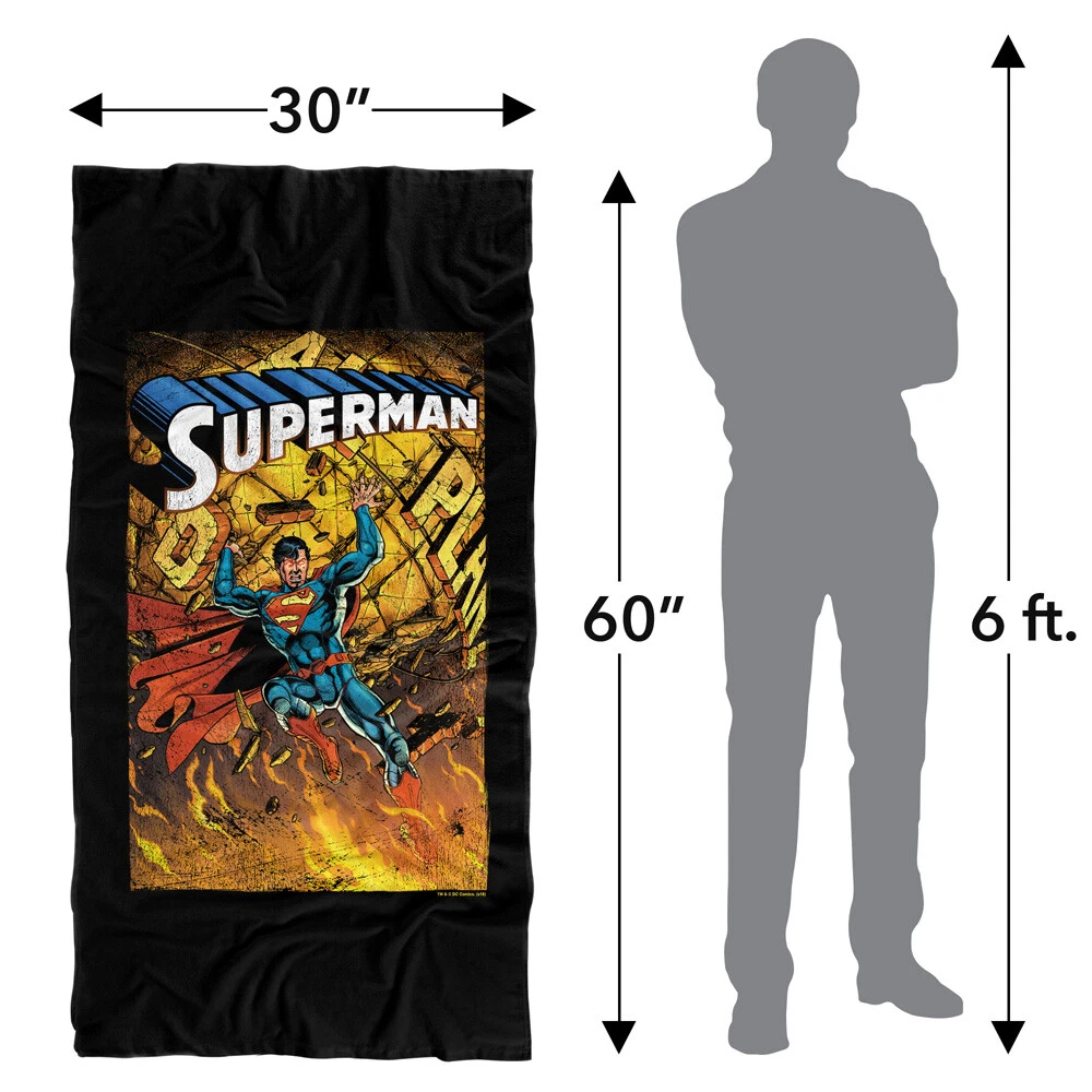 Superman One Officially Licensed Beach Towel 30"x60"