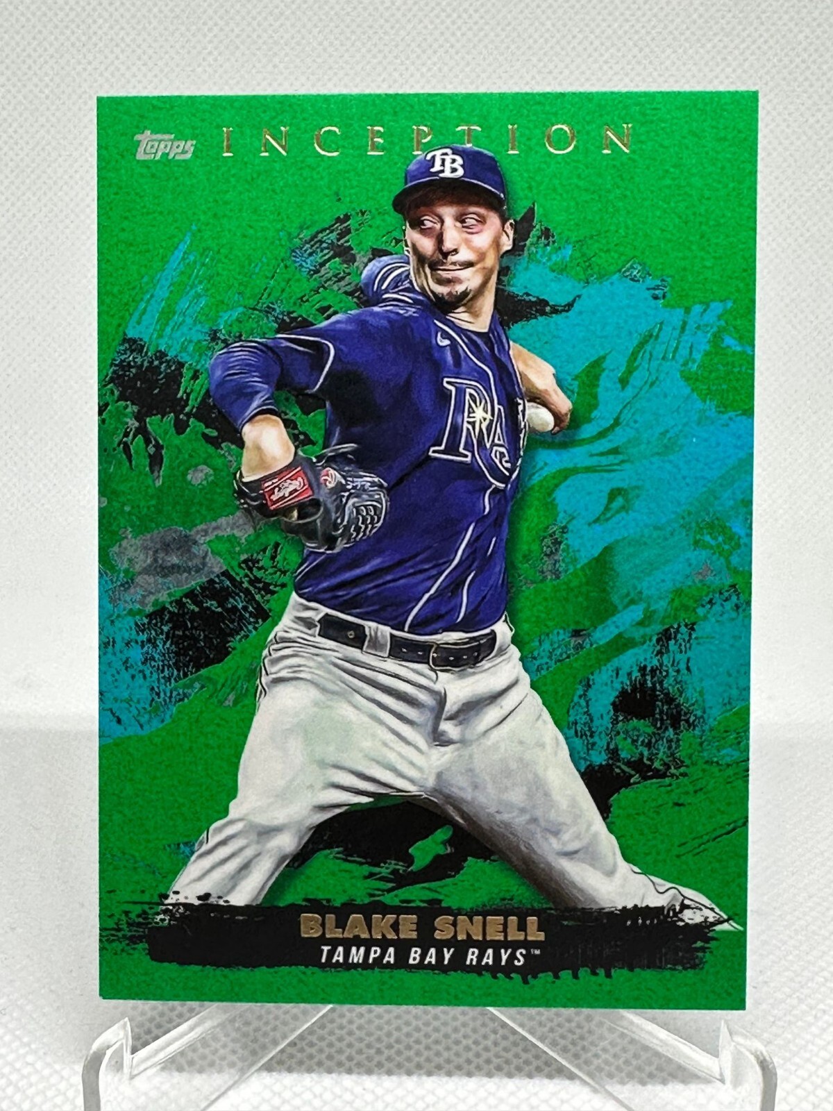 Blake Snell 2021 Topps Inception #64 Green Tampa Bay Rays