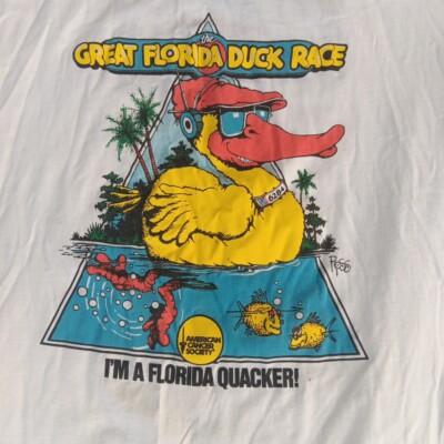 Vintage Scott Ross Art T Shirt Men's XL Great Florida Duck Race