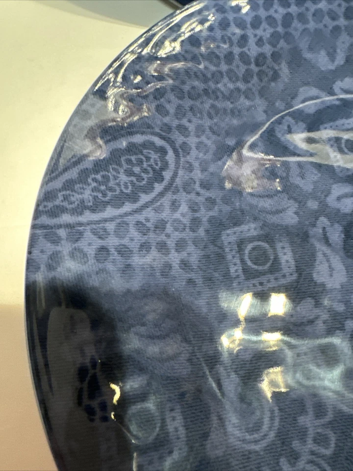 Juego de 4 Platos de Melamina Southern Living Azul Marino Exclusivamente Dillards 9.25" NUEVO Foto 3 de 4