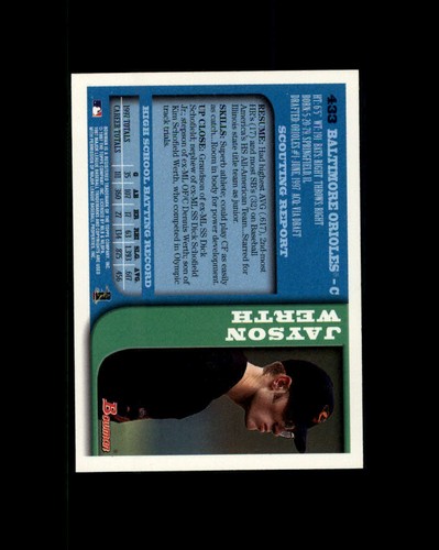 1997 Bowman #433 Jayson Werth RC (ref 163837) - Picture 2 of 2