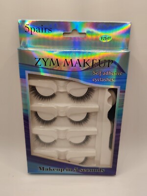 5-Pack Reusable Adhesive Long Thick Fake Eye Lash Extensions