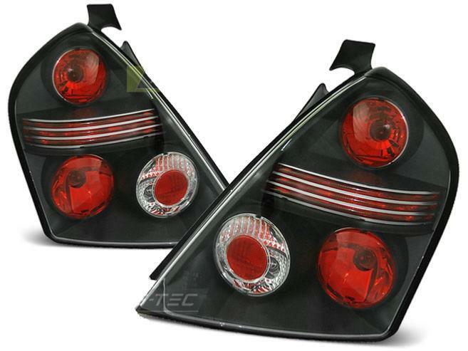 Feux arriere noirs Fiat Stilo 2001-2007 avec finition foncée étanche et anti-jaunissement