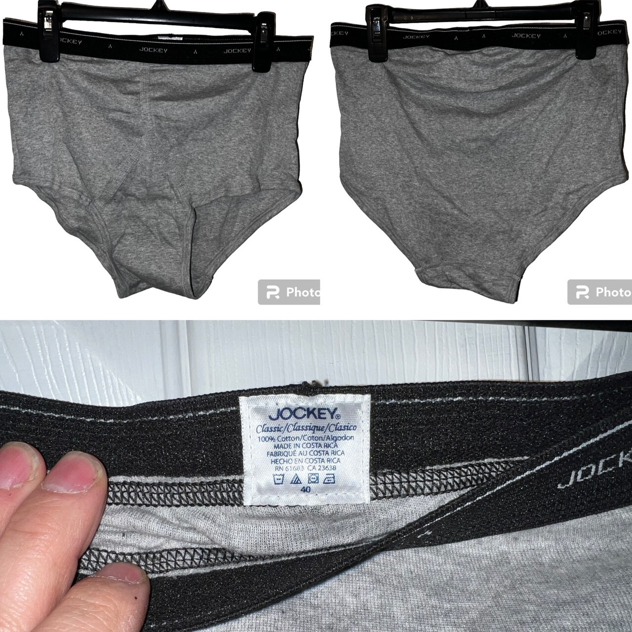 YFRONT Vintage Men's Jockey Classic Briefs GRAY, Cotton Size 40 NWOT eBay