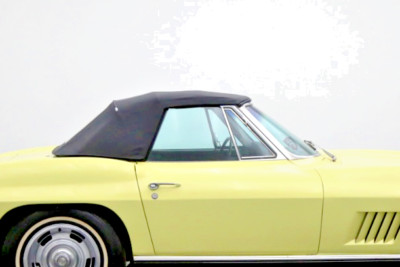 US MADE 1963-1967 Corvette Convertible Soft Top Roof Vinyl BLACK + Pads Straps +