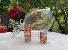 HUGE GLASS BLENKO ERA UNMARKED FISH OR WHALE 25" X 16" X 12"