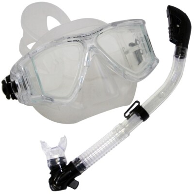 Scuba Dive Women Petite Panoramic Mask Dry Snorkel Set | eBay