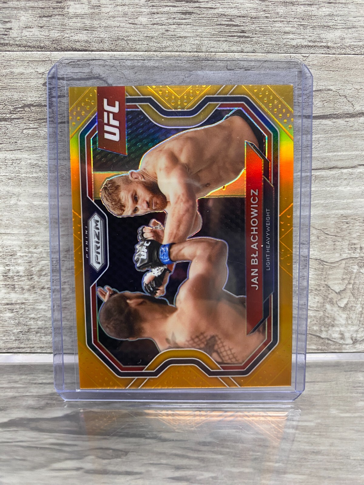 Jan Blachowicz 2021 Panini Prizm UFC Orange Refractor Card /99 #140