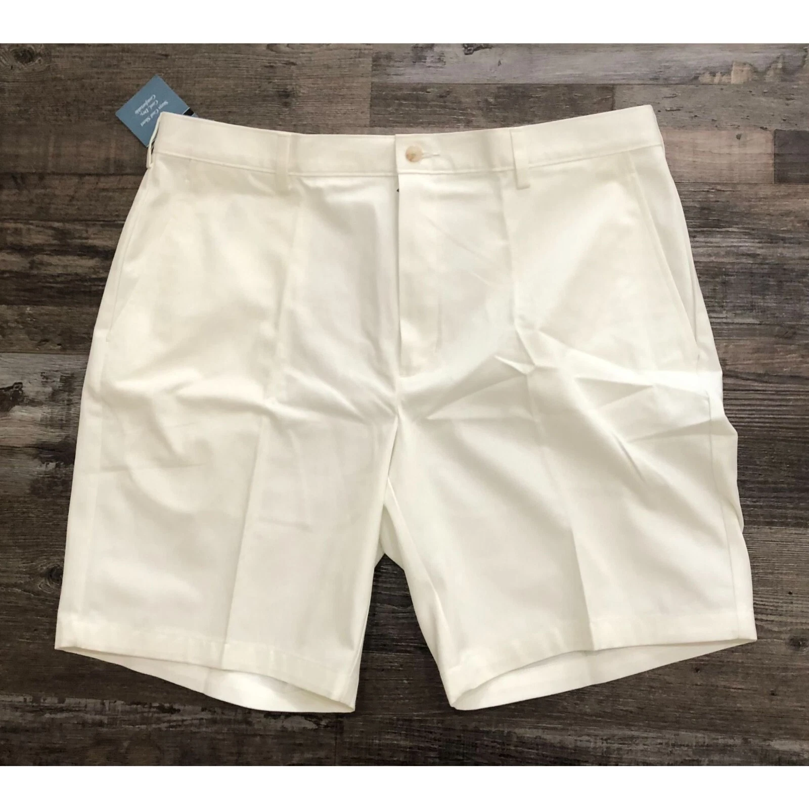 Jos A Bank Mens Size 38 White Stay Cool Casual Chino Shorts New $90 Tags