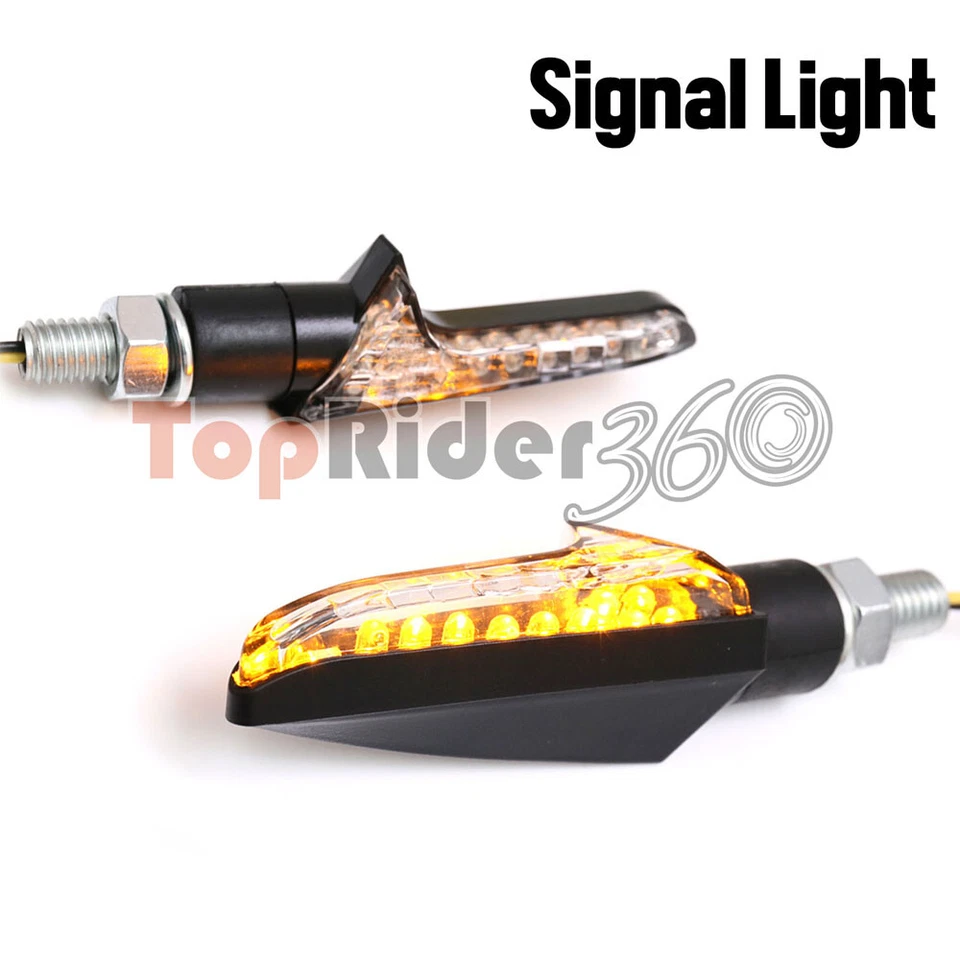 VLINE Clear Front Rear LED Turn Signal Light Indicator For Aprilia Motorcycle - Image 3 of 4