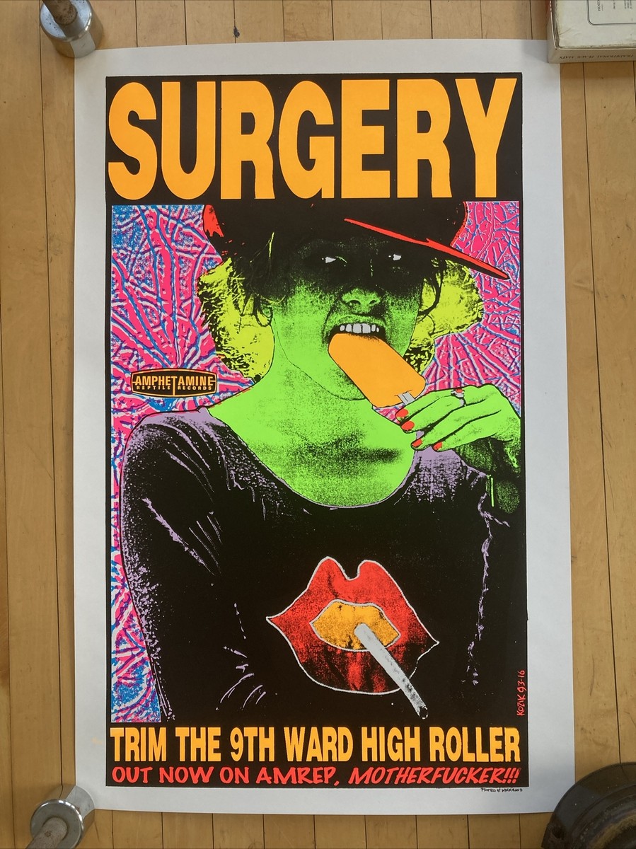 90s AMPHETAMINE REPTILE RECORDS ポスター AMPHETAMINE REPTILE SURGERY TRIM THE 9th WARD HIGH ROLLER KOZIK