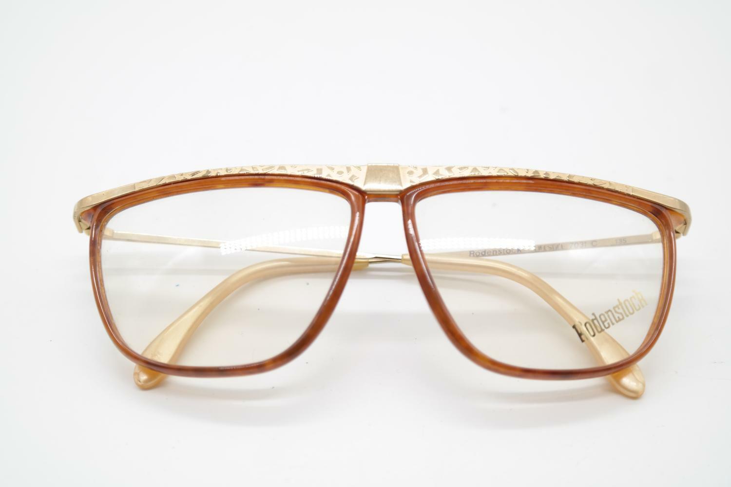Vintage Rodenstock 7031 Braun Gold Oval Glasses Frames Eyeglasses NOS
