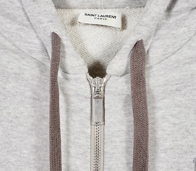 Saint Laurent 1971 sz XS hoodie cardigan gray sweatshirt 2017 | eBay