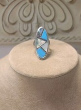 Sterling Silver 925 Native American Navajo Southwestern Ring Size 8