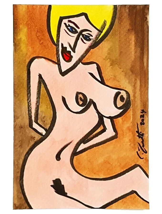 Expressionism Ink Nudes Art Paintings