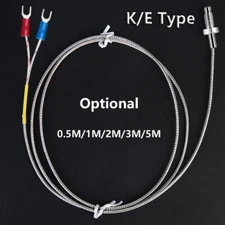 K E Type 0.5M-5M 0-500℃ Thermocouple High Temperature Controller Sensor Probe