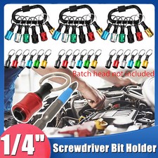 Lots 1/4" Hex Shank Quick Release Keychain Screwdriver Drill Bit Holder Bit Set
