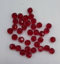 Swarovski Crystal Siam Faceted Round 5000 Beads; 3mm, 4mm, 8mm