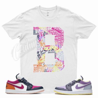 BLESSED T Shirt for Air J1 1 Low SE Mismatched Purple Magenta Change World 9