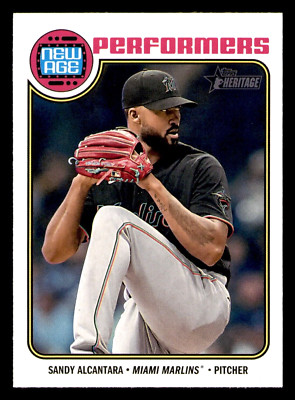 2023 Topps Heritage Sandy Alcantara New Age Performers #NA-25 - Miami Marlins 