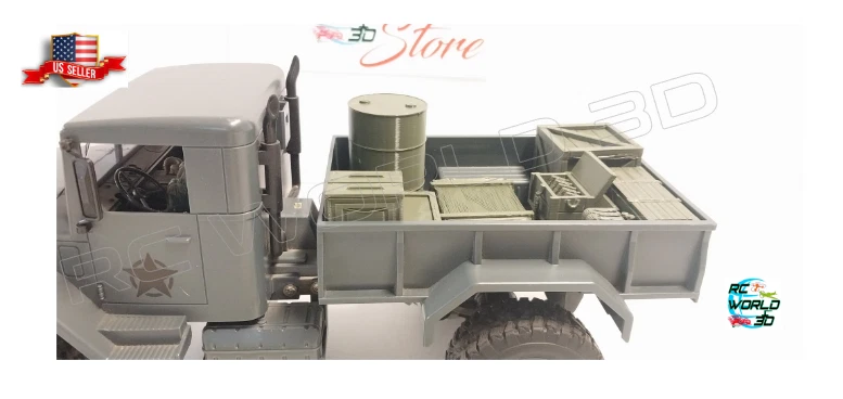 ACCESSORIES AMMO LOAD PACK FOR WPL, FAYEE, 1:16 TRUCKS 14 ITEMS PACK 3D PRINTED - Image 3 of 4