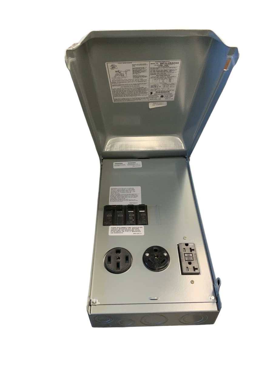 GE GE1LU532SS RV Power Outlet Panel 100A 120/240V NEMA 3R w/ GFCI