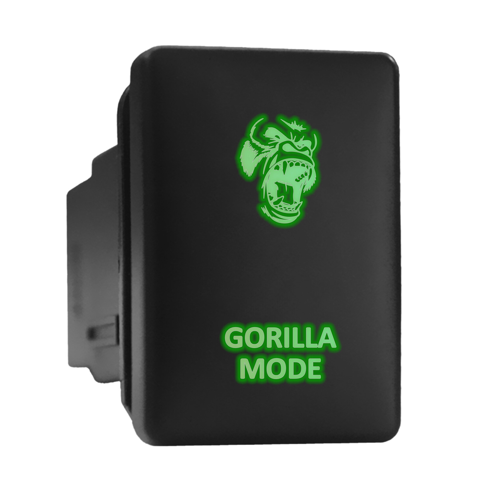 GORILLA MODE Green Backlit Push Switch 1.28x0.87 Inches for Toyota Models